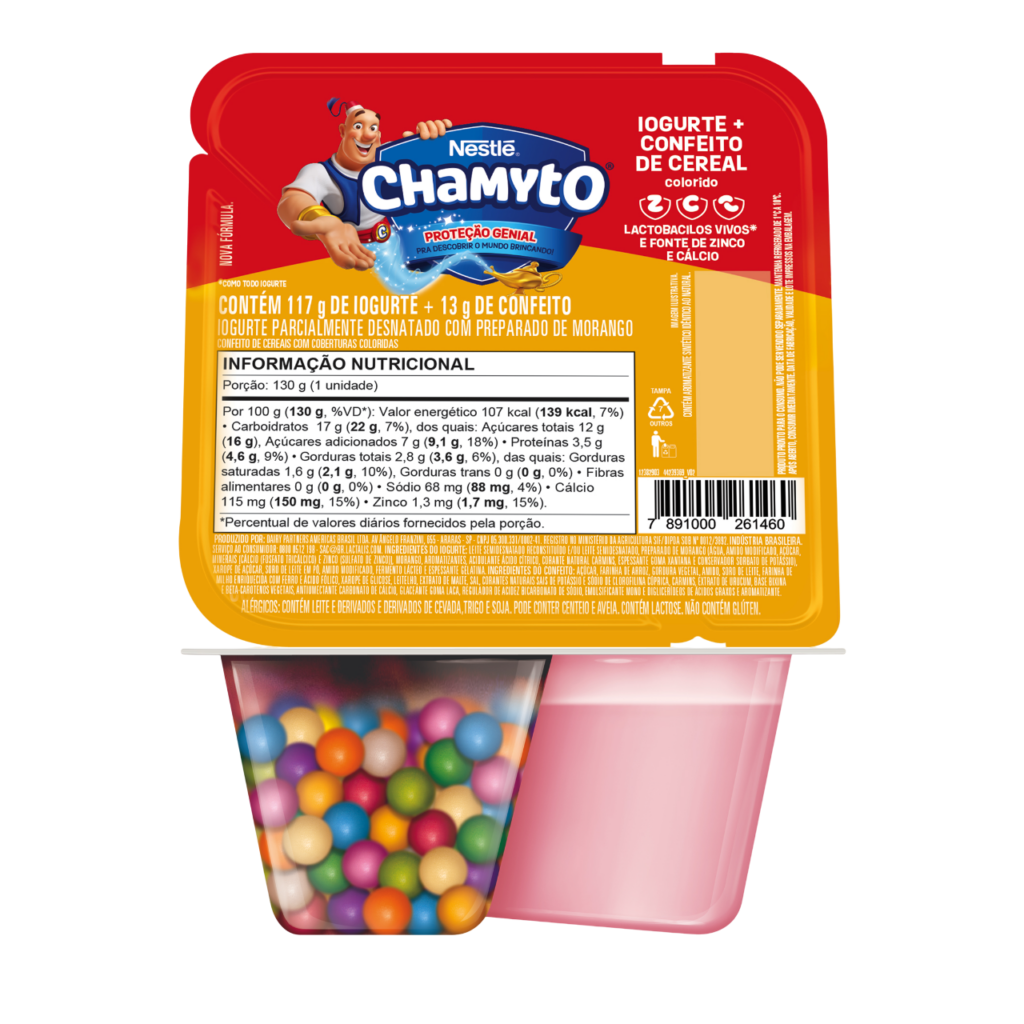 Chamyto 1+1 Morango e Cereal colorido 130g