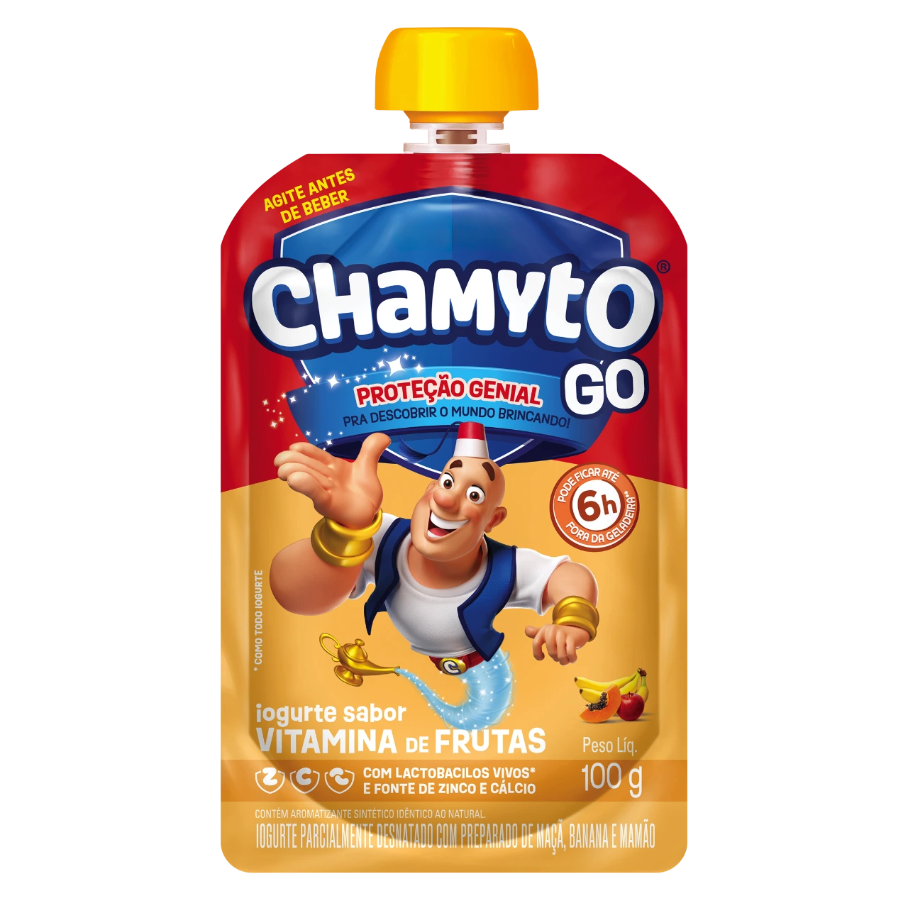 Iogurte Vitaminas de frutas Chamyto Go Squeeze 100g